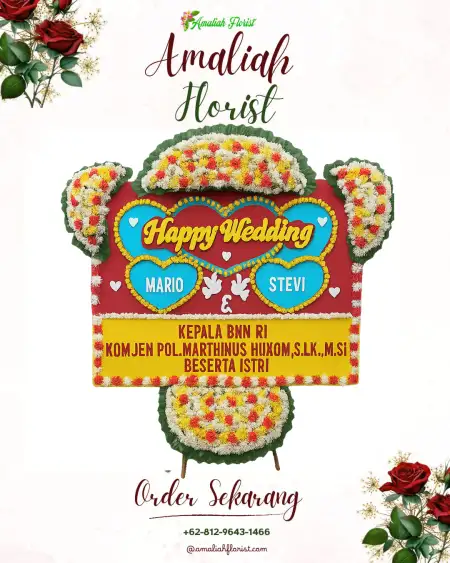 Papan Bunga Pernikahan Cisujen
